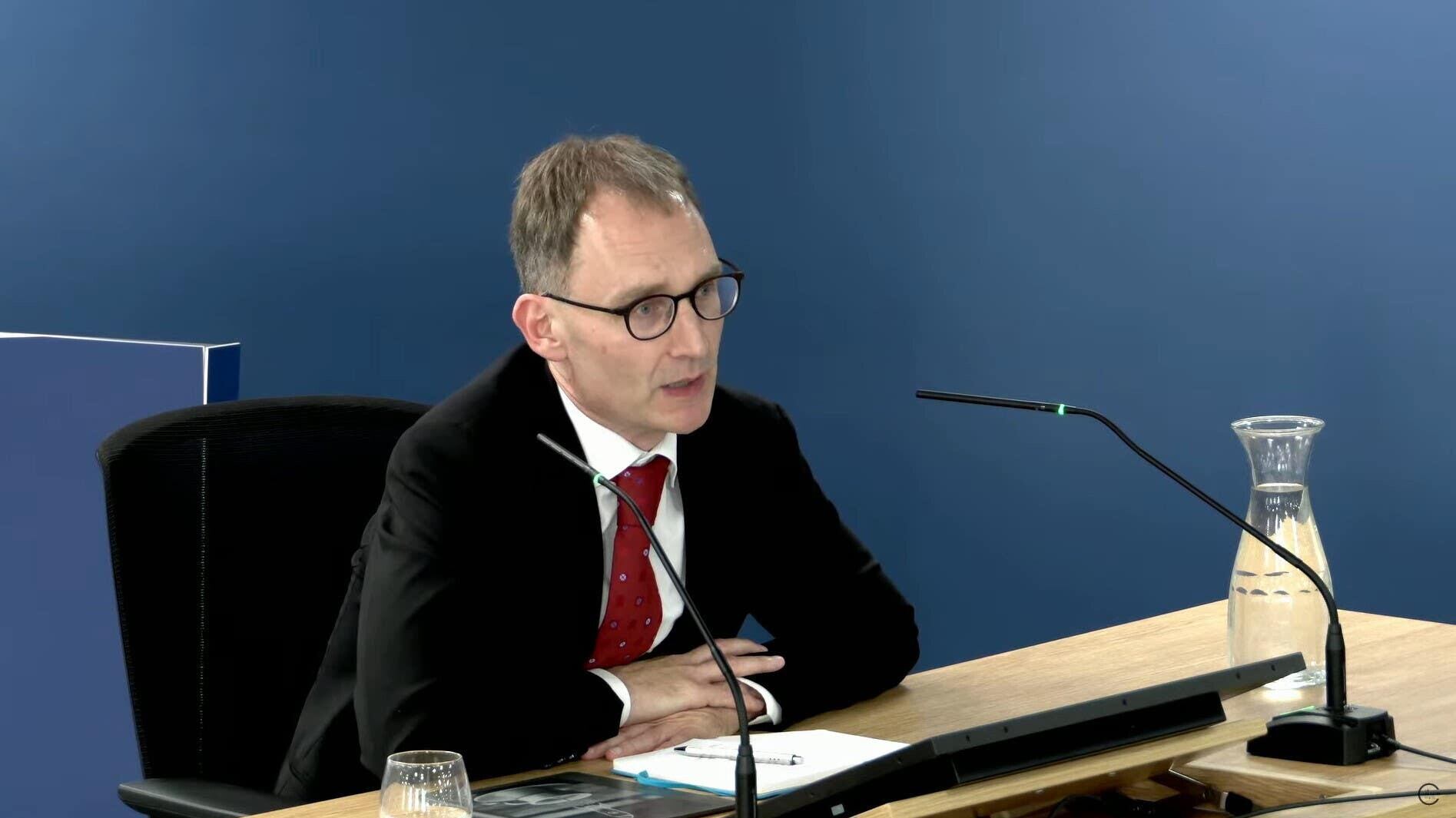 Professor Neil Ferguson gave evidence to the UK Covid-19 Inquiry (UK Covid-19 Inquiry/PA)