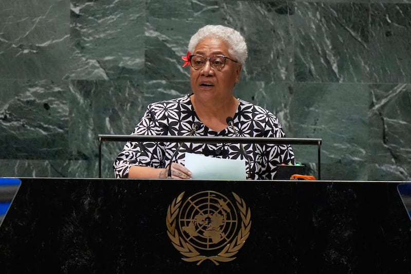 Samoa’s Prime Minister Fiame Naomi Mata’afa speaks to the United Nations General Assembly during Summit of the Future, earlier in September at UN headquarters