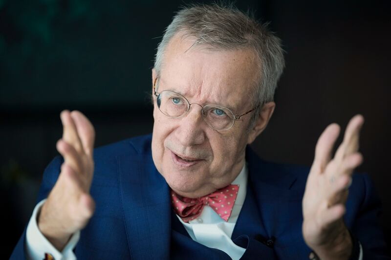Former Estonian president Toomas Hendrik Ilves, in office from 2006-16, told AP that some nations don’t act because they hope to do business with Russia again (Sergei Grits/AP)