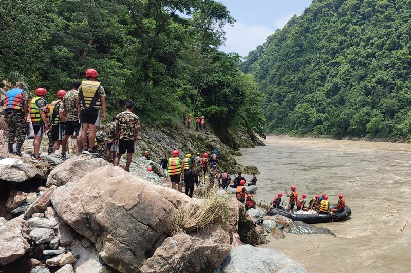 The incident took place after a landslide amid heavy rains (AP)