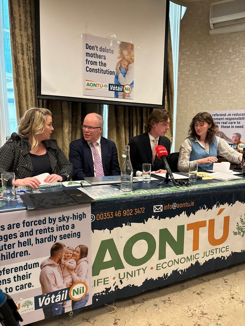 The Aontu party called for no votes