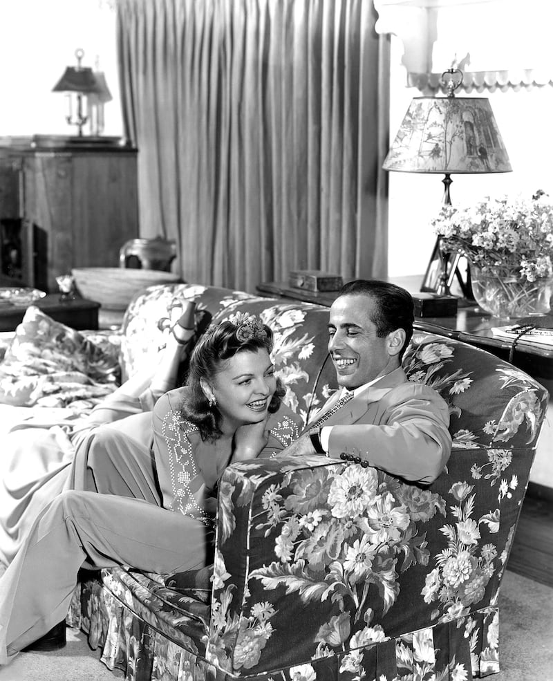 Humphrey Bogart and his third wife, Mayo Methot, enjoying an afternoon at home (1941)