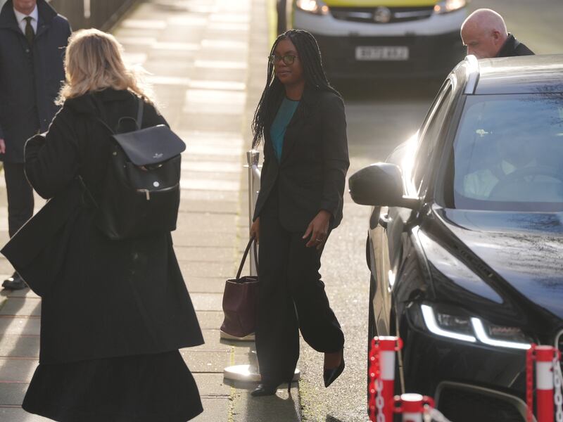 Kemi Badenoch, former minister of equalities, arriving to give evidence at the inquiry