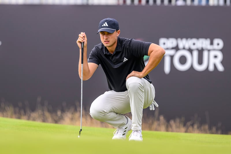 Ludvig Aberg set the clubhouse target after back-to-back 64s in the Genesis Scottish Open