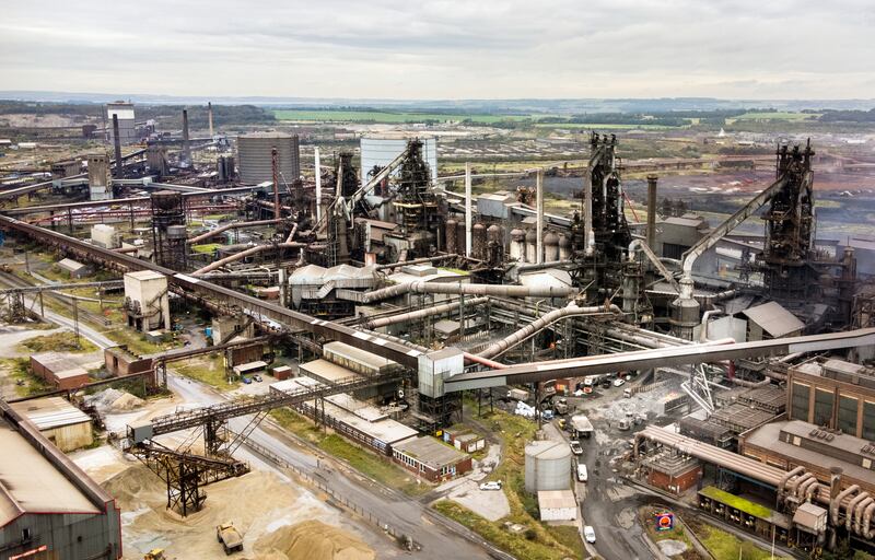 The British Steel Ltd steelworks in Scunthorpe, North Lincolnshire