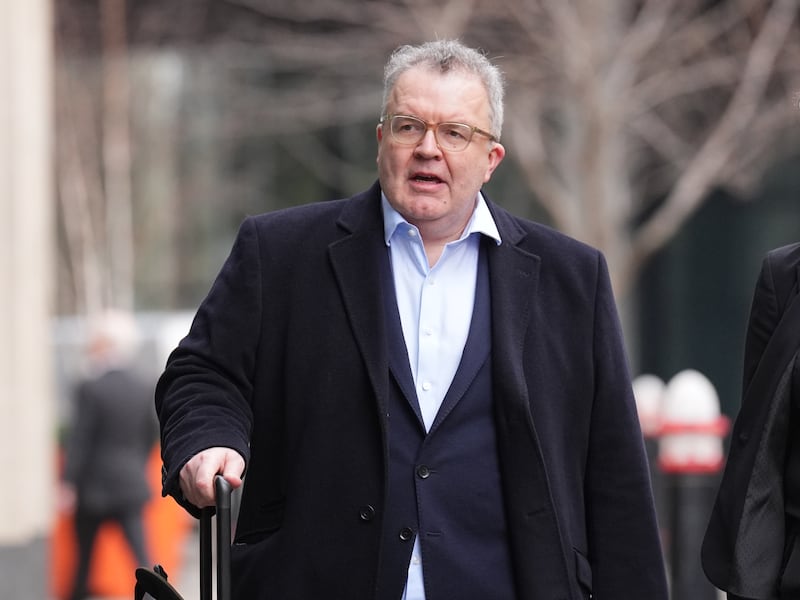 Lord Tom Watson arriving at the Rolls Building on Tuesday