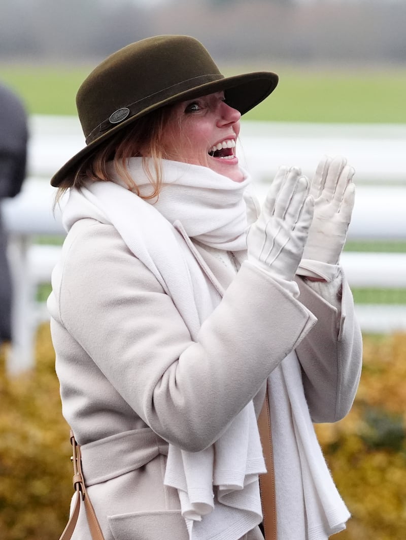 Geri Halliwell-Horner’s horse won the Willoughby De Broke Open Hunters’ Chase