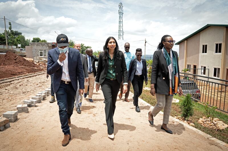 Former home secretary Suella Braverman during a visit to Rwanda