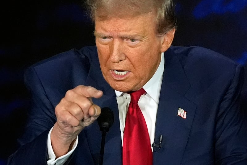 Former president Donald Trump speaks during the presidential debate (Alex Brandon/AP)