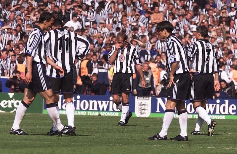 Manchester United beat Newcastle in the FA Cup final on their way to an unprecedented Treble in 1999