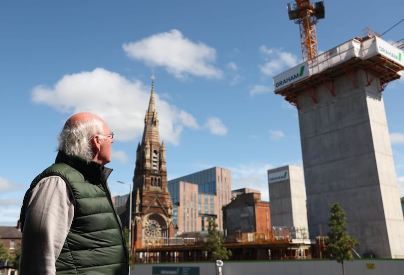 Ben Stoker speaks to The Irish News about the derelict site on Hope Street in Belfast.
PICTURE COLM LENAGHAN