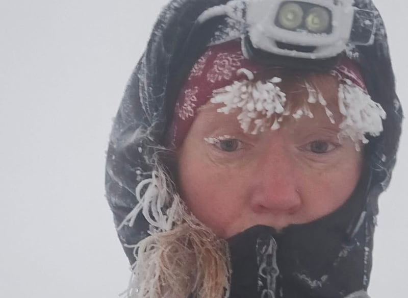 Carolyn McKinney said the cold temperatures on the Mournes were a 'good opportunity' to test her gear ahead of climbing Toubkal next month (Carolyn McKinney)