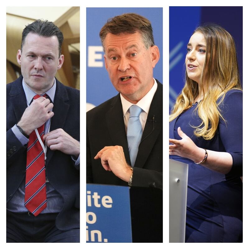 Either Russell Findlay,right, Murdo Fraser or Meghan Gallacher will be the next Scottish Tory leader