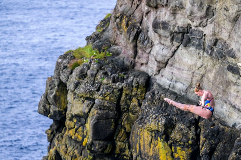 Thousands flock to Ballycastle for Red Bull Cliff Diving World Series