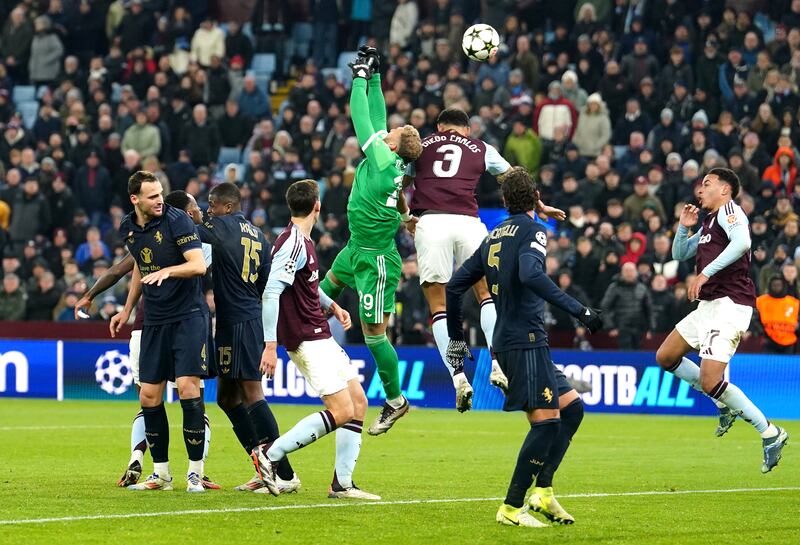 Diego Carlos was adjudged to have fouled the Juventus goalkeeper