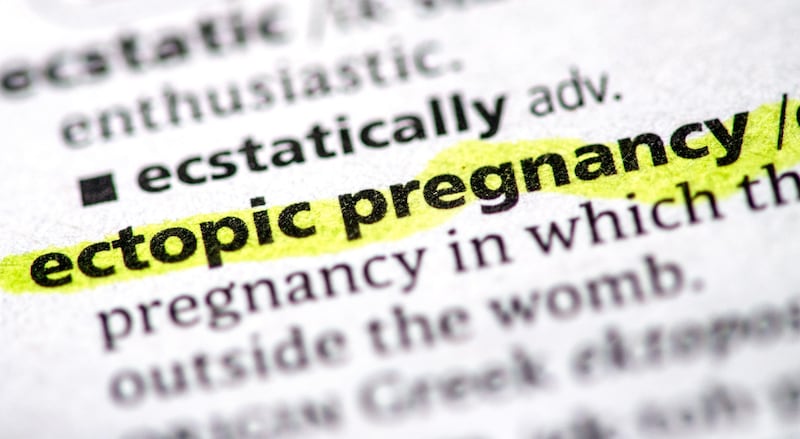 Definition of ectopic pregnancy in a dictionary