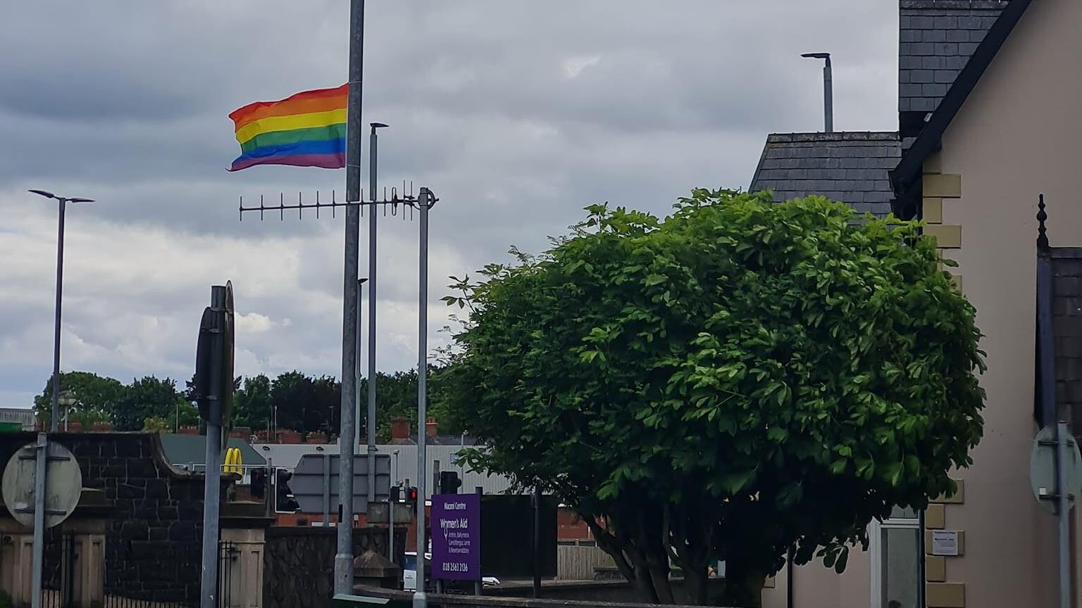 The flags which were put up around the Ballymena area have subsequently been taken down