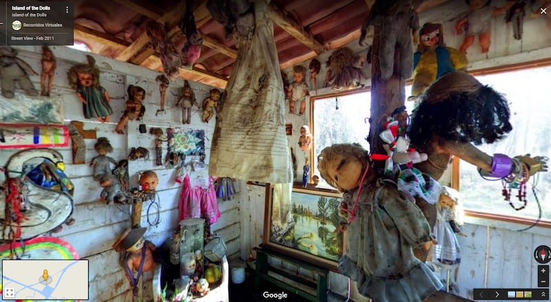 Inside one of the houses in the Mexico village