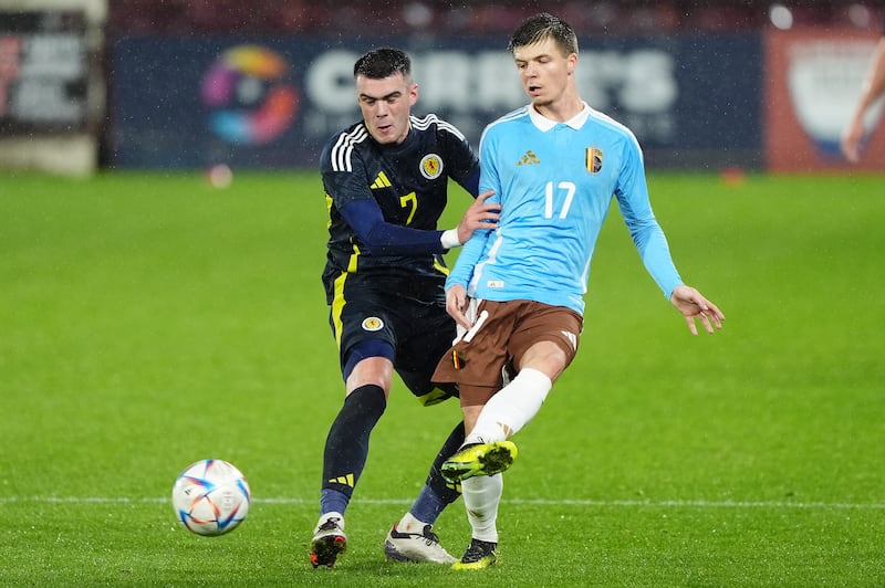 Miller in action for Scotland Under-21s