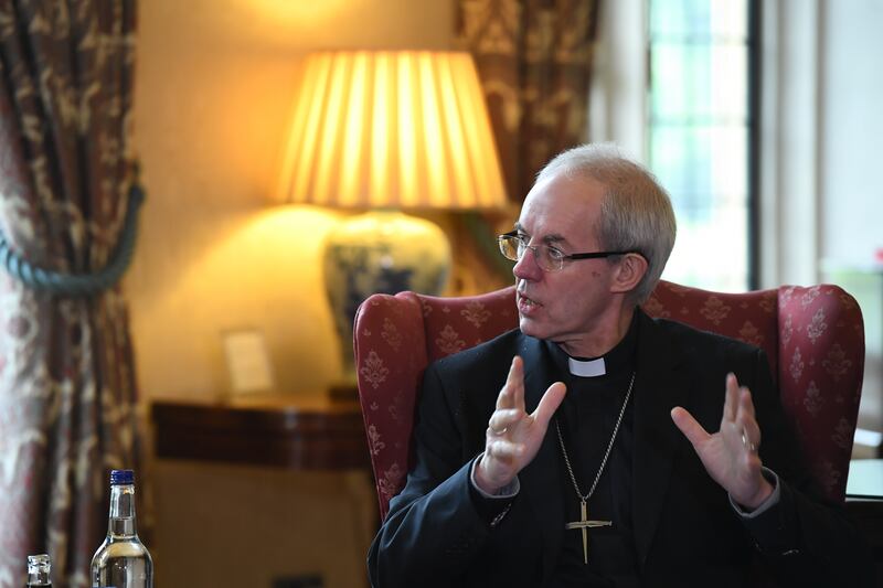 Justin Welby pictured previously at Lambeth Palace