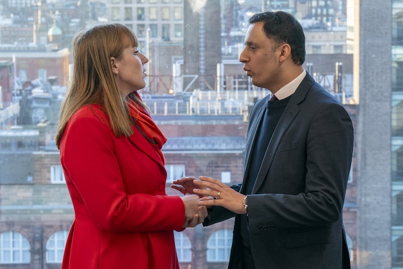 Deputy Prime Minister Angela Rayner was joined by Scottish Labour leader Anas Sarwar for part of her visit to Glasgow