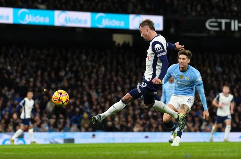 James Maddison volleys Tottenham in front