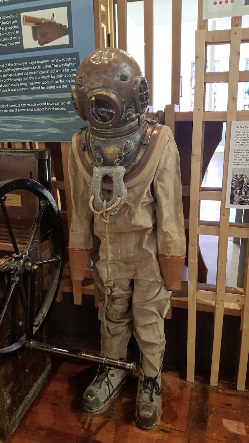 An old diving suit in the Maritime Museum. 