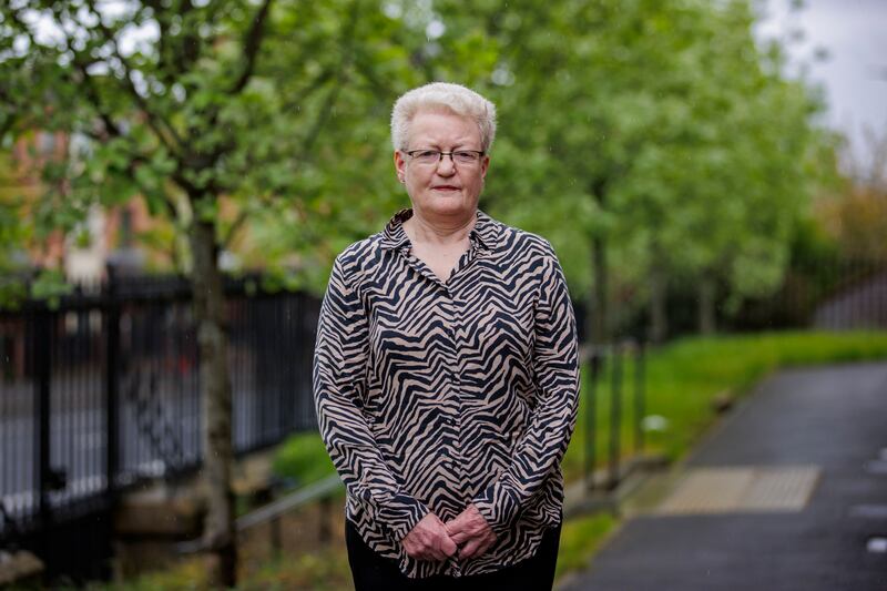 Helen Whitters, mother of 15 year old Paul Whitters, who was shot in the head by a plastic bullet fired by a RUC officer in Derry in 1981, speaks with PA Media at St Comgall’s Community Hub in Belfast. PA Photo. Picture date: Monday April 29 2024. See PA story ULSTER Legacy Whitters. Photo credit should read: Liam McBurney/PA Wire