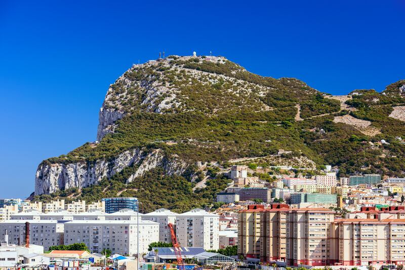 E9WBXW The British Overseas territory of the Rock of Gibraltar.