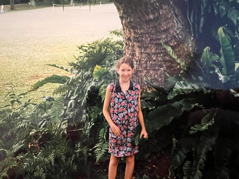 Lauren Taylor in Singapore Botanic Gardens age 9