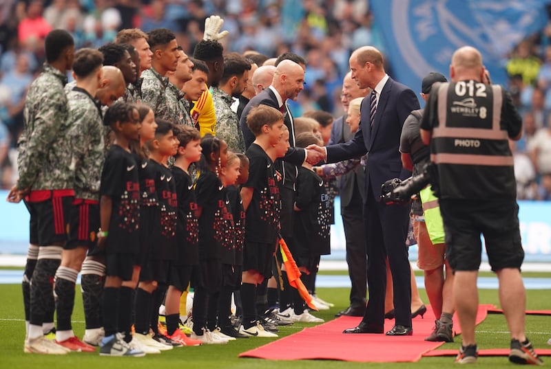 William met each player from both starting line-ups before kick-off