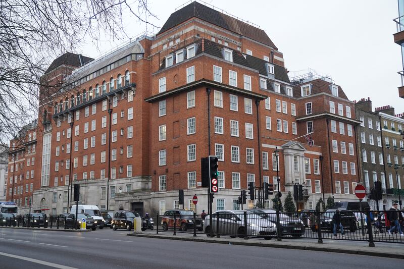 The London Clinic where the Princess of Wales had her abdominal surgery in January