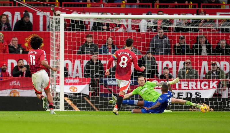 Joshua Zirkzee scores United’s fourth goal