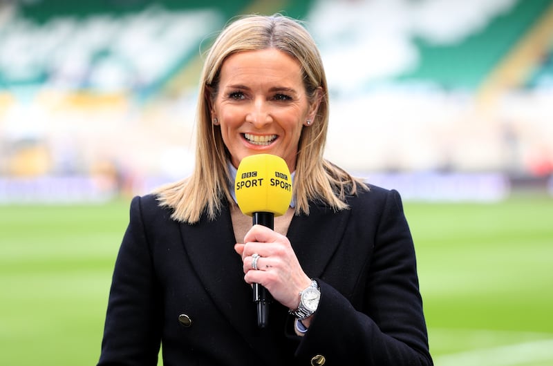 BBC Sport presenter Gabby Logan ahead of the TikTok Women’s Six Nations