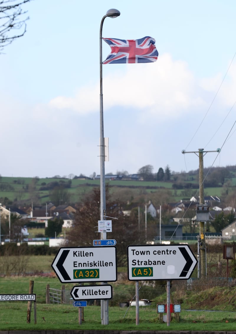 Flags in the Co Tyrone town of Castlederg. PICTURE: MAL MCCANN