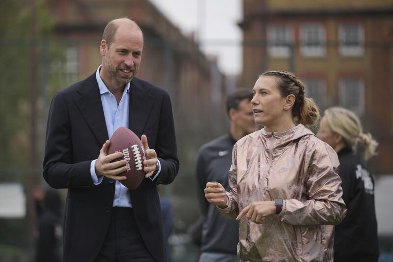 The Prince of Wales speaks to Phoebe Schecter