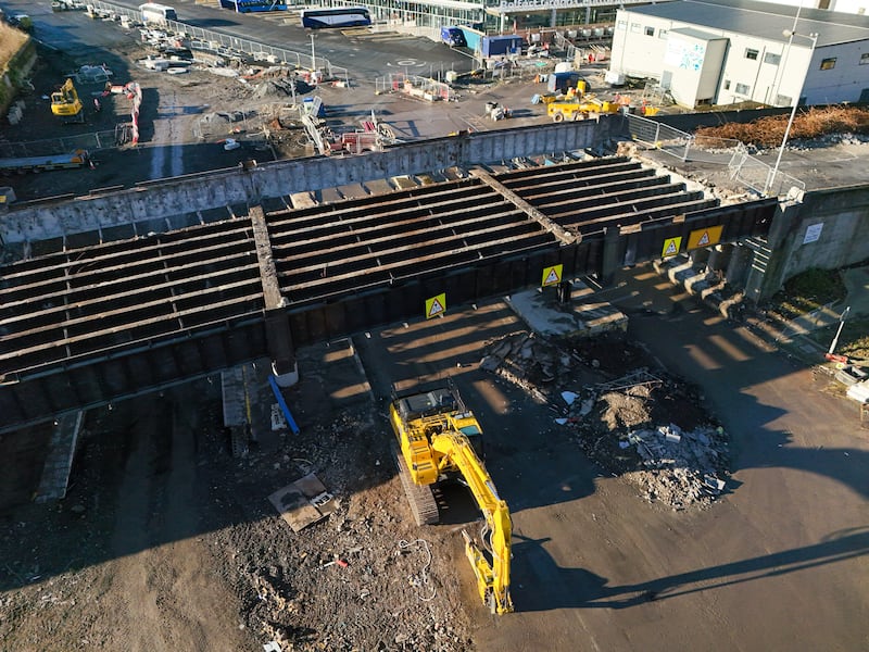 Work on the Boyne Bridge has been halted. PICTURE: MAL MCCANN
Sandy row south belfast translink Grand central station