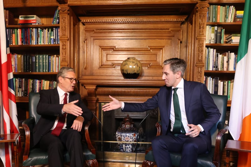 Prime Minister Sir Keir Starmer and Taoiseach Simon Harris at Farmleigh House