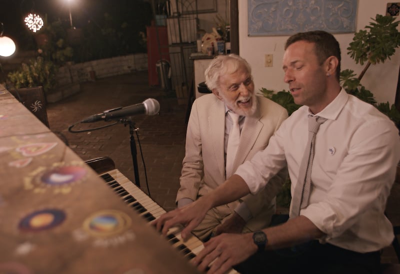 Dick Van Dyke and Chris Martin in the new video