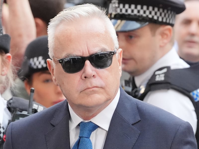 Former BBC broadcaster Huw Edwards arriving at Westminster Magistrates’ Court