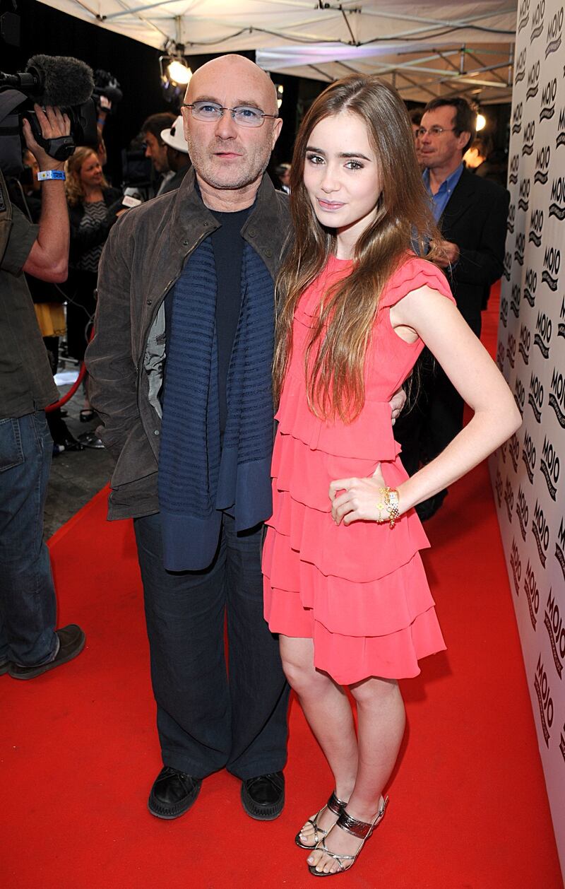 Phil Collins and daughter Lily in 2008