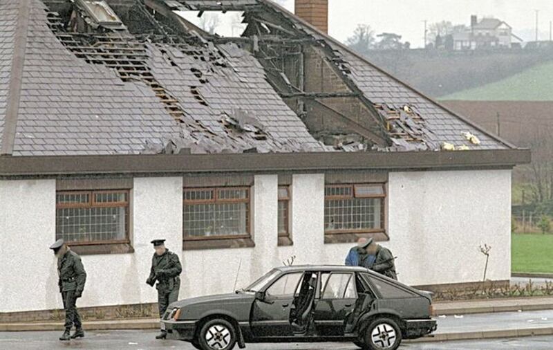  The ambush scene where four IRA men were shot dead by the British army in February 1992