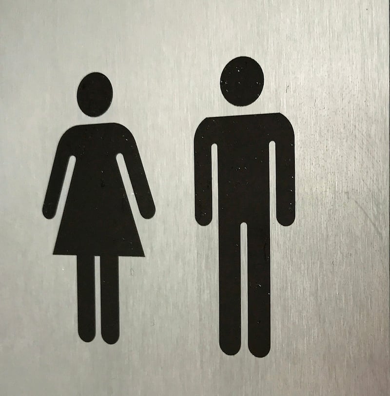 Unisex non-binary gender neutral toilets