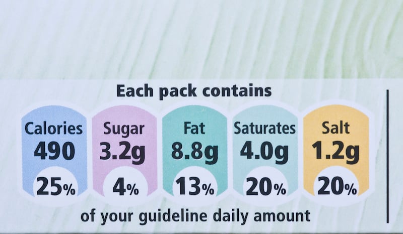 Nutritional information from a Tesco ready meal