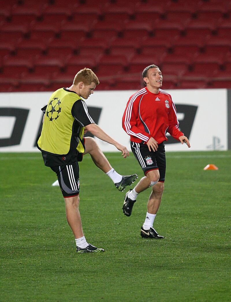 Craig Bellamy, right, was branded “the nutter with the putter” after an altercation with Liverpool team-mate John Arne Riise