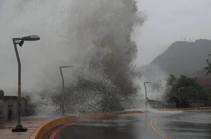 Densely-populated areas of Taiwan are expected to be affected from Thursday (AP)