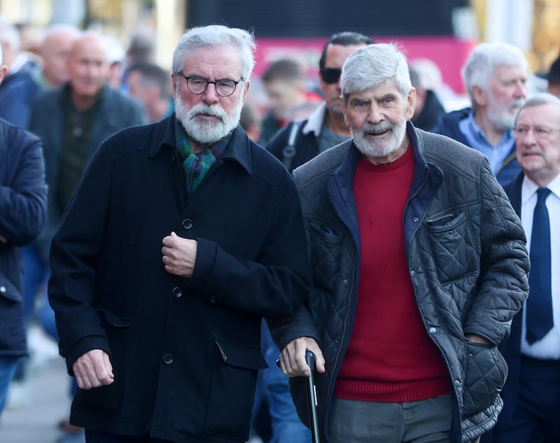 Ted Howell pictured recently with his friend and former Sinn Fein President  Gerry Adams