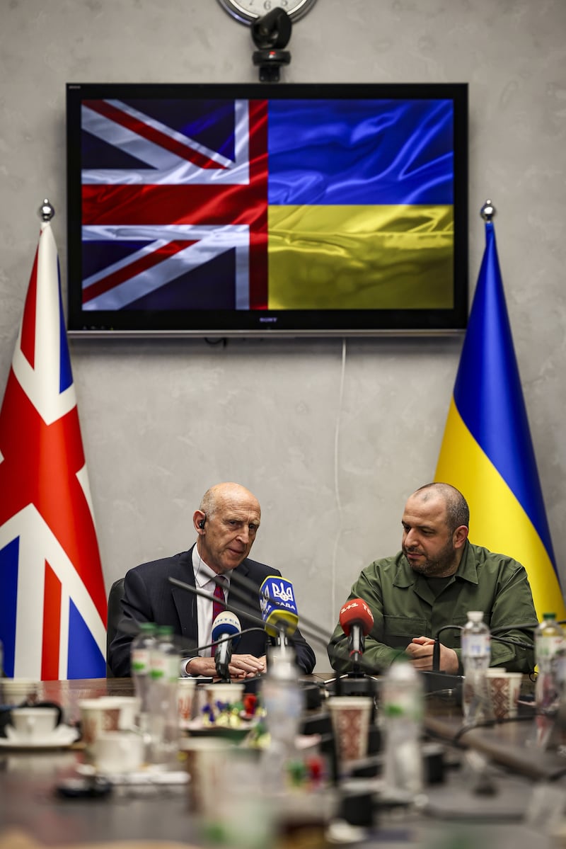 Defence Secretary John Healey met his Ukrainian counterpart defence minister Rustem Umerov in Odesa, Ukraine, earlier this year