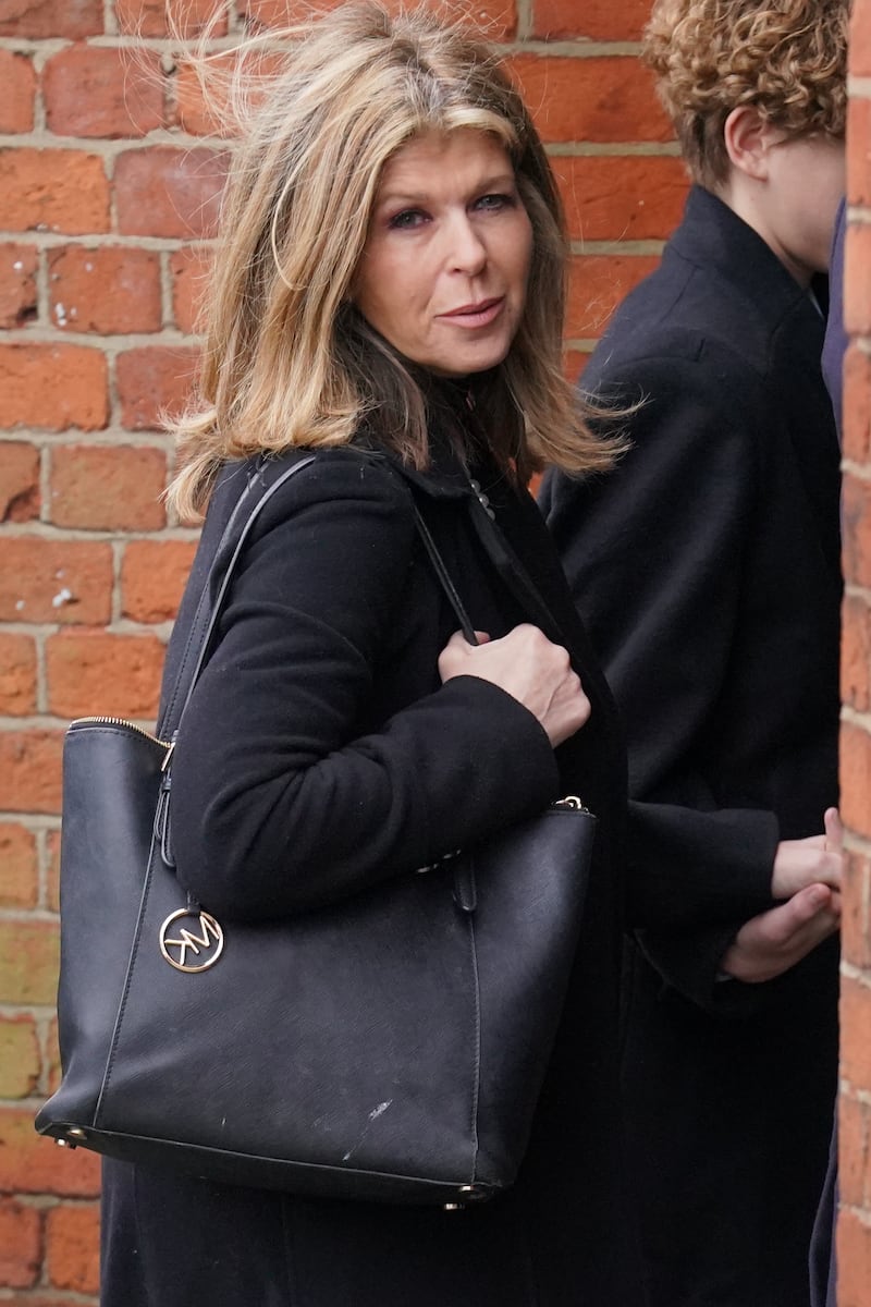 Kate Garraway arrives at the funeral service for her husband Derek Draper