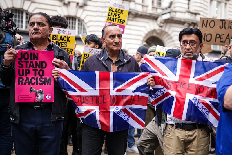 A Stand Up To Racism demonstration was held in Manchester